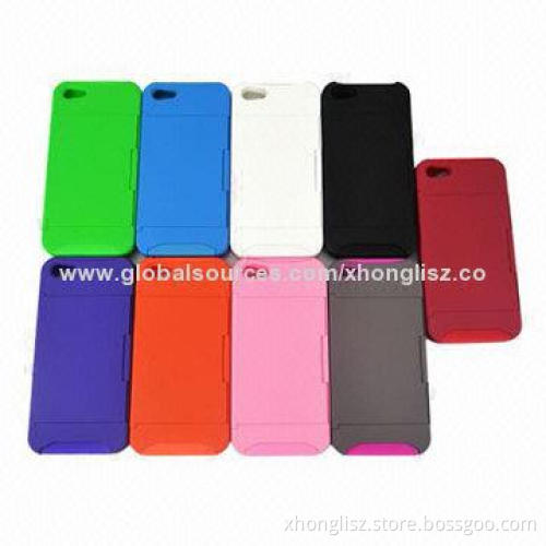 Silicone Mobile Phone Case for iPhone, Convenient Stand, Fashion Colors